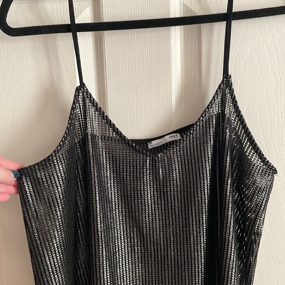 Zara metallic top